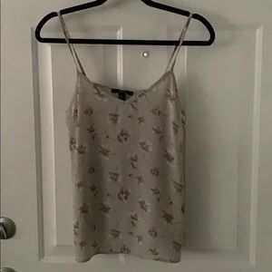 Forever 21 Flowy Silver Tank Top